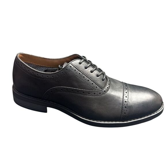 Fairlane & Sons Men's Black Leather Oxford Shoes Size 10.5 Workwear